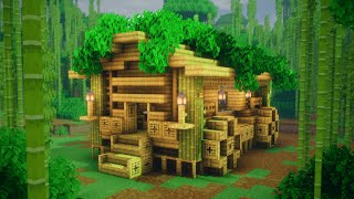 Minecraft Tutorial 🎍 Bamboo Wagon House 🏠  EASY [upl. by Jariv]