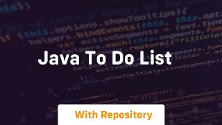 java to do list [upl. by Allcot]