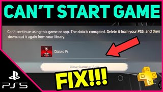 PS5 CANT START GAME EASY FIX Fast Solution [upl. by Arama]