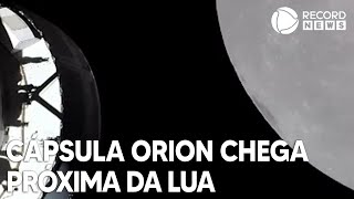 Cápsula Orion atinge ponte mais próximo da Lua [upl. by Agna691]