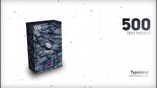 500 Text Animation Pack Premiere Pro Presets [upl. by Feola]