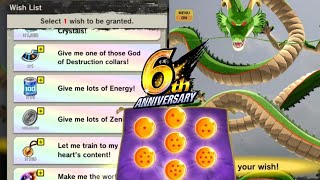 6th Anniversary Shenron Summon without Friends Qr CodesDragon Ball Legends [upl. by Nara870]