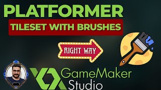 Platformer game  use tileset and brushes in gamemaker studio 2 [upl. by Tiffani141]