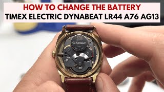 How to Replace the Watch Battery on a Timex Electric Dynabeat  LR44 A76 AG13 Battery Replacement [upl. by Nare]