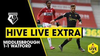 HIVE LIVE EXTRA  MIDDLESBROUGH 11 WATFORD  ZINCKERNAGEL REACTION [upl. by Nitsuga395]