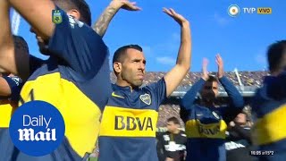 Highlights form Carlos Tevezs return to Boca Juniors  Daily Mail [upl. by Ilagam]