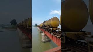 Dangerous Rail Bridge Crossing Oil tanker Bto shortvideo [upl. by Adiene]