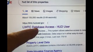 How To Find LIHTC Properties Using The HUD Database [upl. by Dorey]