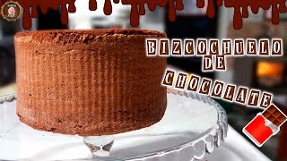 Bizcochuelo BÁSICO de chocolate 🍫  Alto y esponjoso 👏👏 [upl. by Jadd]