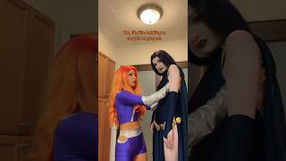 POV super strength teen titans cosplay Raven starfire dccomicscosplay cosplay [upl. by Ordnajela]