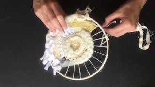 Tabby Stitch with Fabric Round Tapestry Weaving the Craft Box by DIY Sheep Crafts [upl. by Lillian]