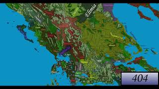 History of Thessaly Map timelapse [upl. by Shornick]