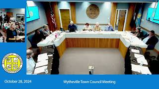 Wytheville Town Council  October 28 2024 [upl. by Mokas]