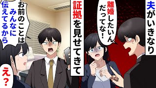 【漫画】夫「離婚したいんだってな！」私「待って、どういうこと？」状況が掴めない中で旦那が証拠を見せてきて 私「なにこれ」【スカッとする話】 [upl. by Nakada423]