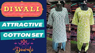 COTTON TOP amp BOTTOM SET topandbottomsetdresses cottonclothing diwalispecial [upl. by Adnilim208]