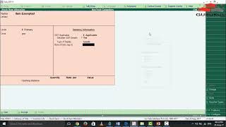 41 Exempted Purchases In GST In Tally 9 Erp [upl. by Shuman716]