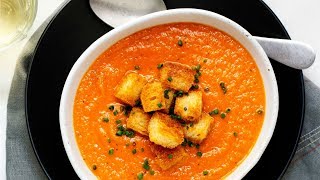 Easy Creamy Tomato Bisque Recipe Video [upl. by Dennis]