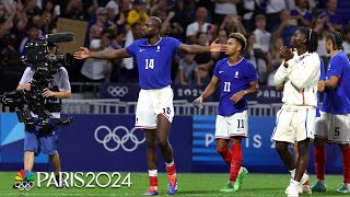 France put on late surge to defeat Egypt move onto soccer final at Paris Olympics  NBC Sports [upl. by Rysler323]