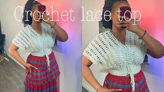 Easy Crochet Lace TopMihankushea [upl. by Arded]