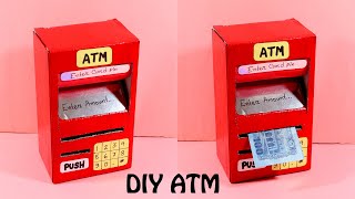 How to Make ATM Machine  DIY Easy ATM Machine Idea  Recycle Cardboard Box [upl. by Knowlton289]