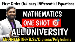 Differential Equation of First Order and First Degree Oneshot MathematicsEngineeringBScDiploma [upl. by Eri]