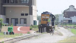 A Man Tries His Best to Get Hit by a Train CSX Switching Lehigh Cement in Richmond VA [upl. by Wolsky]