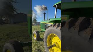 John Deere 4430 Cold Start farmequipment diesel johndeere michigan tractor 4430 coldstart [upl. by Rabbi67]