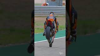 Remy Gardner stoppie  2021 AragonGP [upl. by Aramas636]