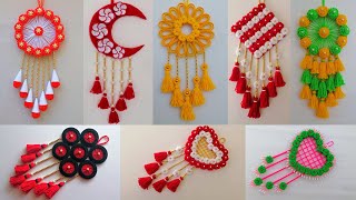 8 Best Woolen Flower Wall Hanging Craft Ideas  Woolen Craft Wall Hanging  Woolen Wall Hangings [upl. by Haldes419]