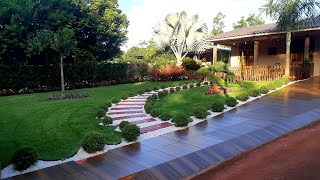 Jardinagem com limitador de grama [upl. by Hanimay]