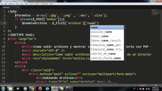 Como subir archivos y mostrar contenido de un directorio con PHP HD [upl. by Anesuza]
