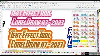 Text effect plugin for CorelDraw X7 to 2023  Macro VBA [upl. by Brianne]