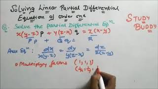 Solving Linear Partial Differential Equation Lagranges Equation [upl. by Anwahsed]