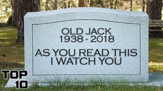 Top 10 Scary Tombstone Messages  Part 2 [upl. by Cirtemed282]