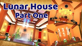 LUNAR HOUSE  Adopt Me Speed Build  Pink Blue Plays  Roblox [upl. by Nnalorac]