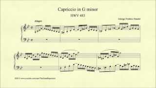 Handel Capriccio in G minor HWV 483 Piano [upl. by Okiek]