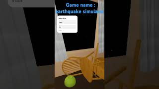 Help or no name game  earthquake simulator roblox [upl. by Ahsoym]