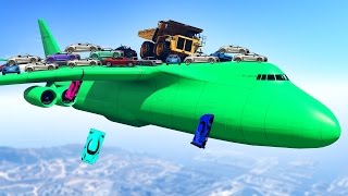 FLYING 1000 CARS ON A PLANE GTA 5 Mod [upl. by Yeldnarb667]