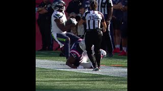 DK Metcalf catches for a 9yard Gain vs New England Patriots [upl. by Borchert]