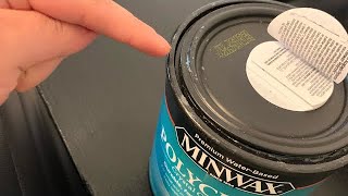 Minwax clear polycrylic top coat SEE HOW IT LOOKS ON A FINISHED PROJECT [upl. by Ecneralc]