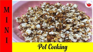 Caramel Popcorn Recipe Homemade Popcorn Recipe in Tamil Mini pot cooking  Butter Popcorn Recipe [upl. by Monie]