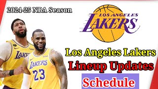 Los Angeles Lakers Schedule amp Lineup NBA Preseason 2024 [upl. by Scevour]