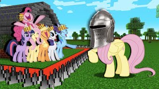 Princess My Little Pony vs Knight Fluttershy in Minecraft [upl. by Ydnak214]