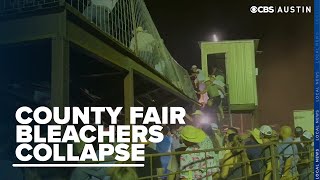 Dozen injured in bleacher collapse at Texas fairgrounds [upl. by Kowalski467]