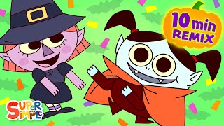 Monster Party Remix  10 Minute Halloween Dance Party Fun  Super Simple Songs [upl. by Gilbert446]