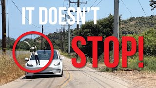 Tesla Emergency Brake Test — Full Self Driving Beta 1144 [upl. by Cumings]