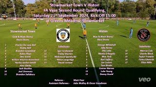 Stowmarket Town v Histon  FA Vase 21092024 [upl. by Cassy951]