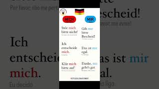 🇩🇪mich oder mir🇩🇪 estudealemãocomigo deutsch deutschkurs [upl. by Elephus943]