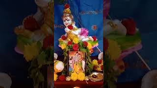 శ్రీకృష్ణ జన్మాష్టమి Krishnashtami PoojaRajiHomeCreations  flute [upl. by Almat]