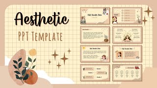 Aesthetic PPT 11  Animated Slide Easy Simple  FREE TEMPLATE [upl. by Hekking]